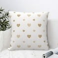 thumbnail image 6 of YFYANG Square Decorative Throw Pillow Case (Without Pillow Insert), Golden Heart Pattern Bedroom Sofa Car Cushion Cover, 12"x12", 6 of 9