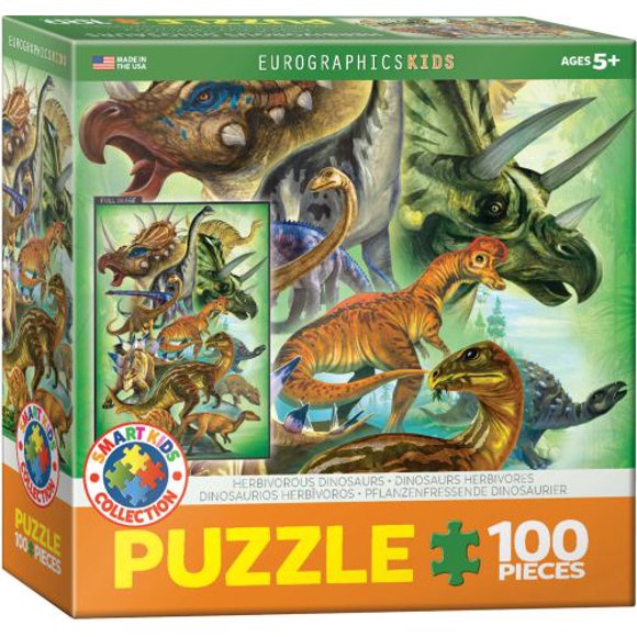 EUROGRAPHICS Herbivorous Dinosaurs 100 Piece Puzzle