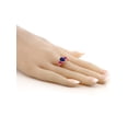 thumbnail image 4 of Gem Stone King 2.46 Ct Blue Created Sapphire Red Created Ruby 18K Rose Gold Plated Silver Ring, 4 of 4