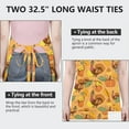 thumbnail image 6 of Happy Thanksgiving Turkey Fall Leaves Pumpkin Apron-Garden Aprons for Women with Pockets-Cotton Linen Waterproof Kitchen Cooking Gardening Aprons Adjustable for Kitchen,Cooking,BBQ and Salon 33"x27", 6 of 7