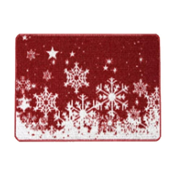 Beautynvta Christmas Bathroom Rugs, Merry Christmas Snowflake Floor Mat, Super Absorbent Quick-Drying Non-Slip Bath Mats for Tub Shower Room Floor, 15.7''x23.6''