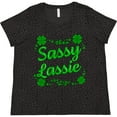 thumbnail image 3 of Inktastic Sassy Lassy with Green 4 Leaf Clovers Women's Plus Size T-Shirt, 3 of 5