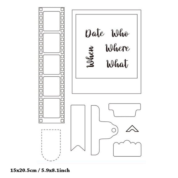 Ouginx Window with film strip Silicone Clear Seal Stamp DIY Scrapbooking Embossing Photo Album Decorative Paper Card Craft