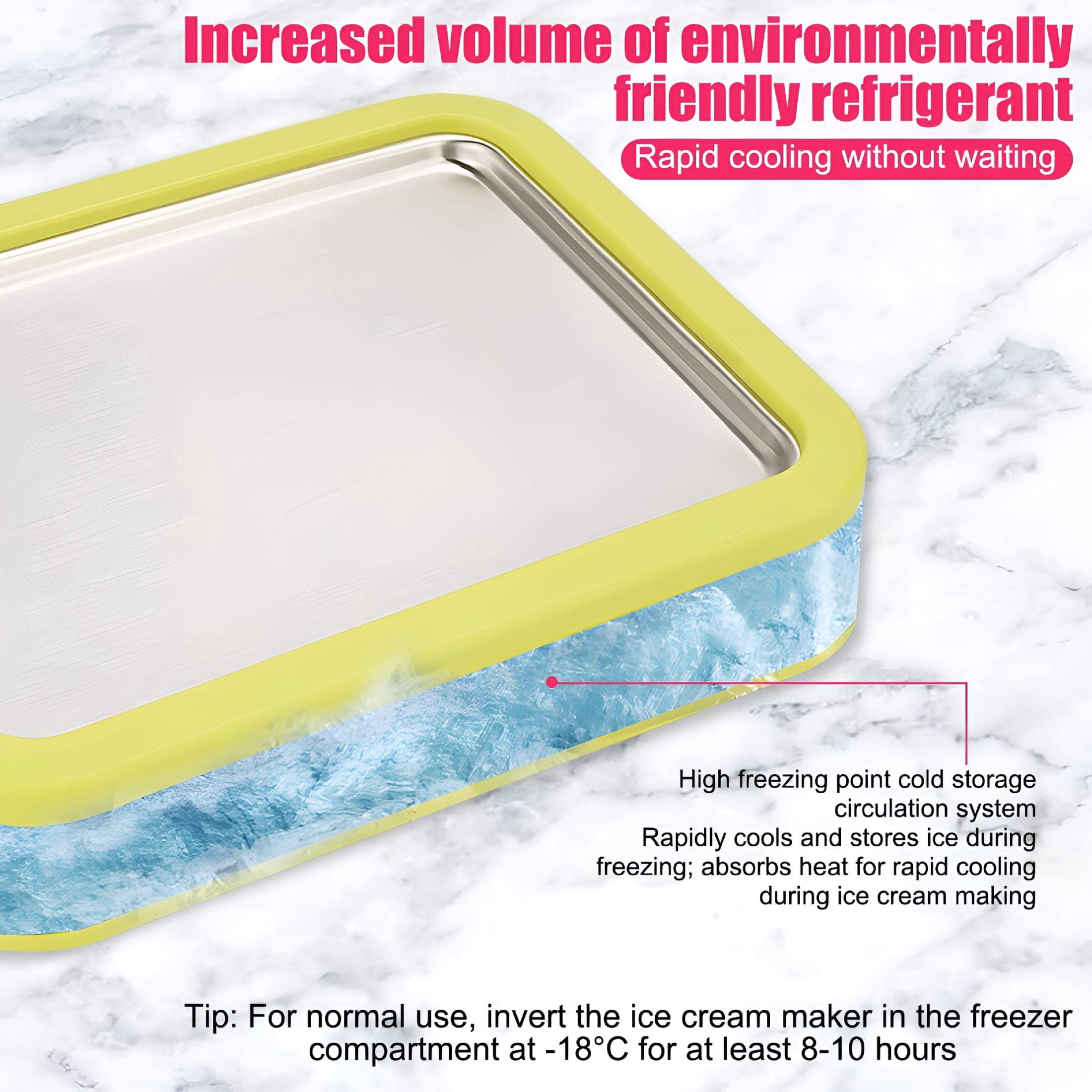 ACDANC Rolled Ice Cream Maker Kit with 2 Scrapers,At-Home Ice Cream Roller Maker,New Stainless Steel Instant Freeze Plate,Diy Homemade Ice Cream Tray for Family,Holiday Parties,Home Kitchen
