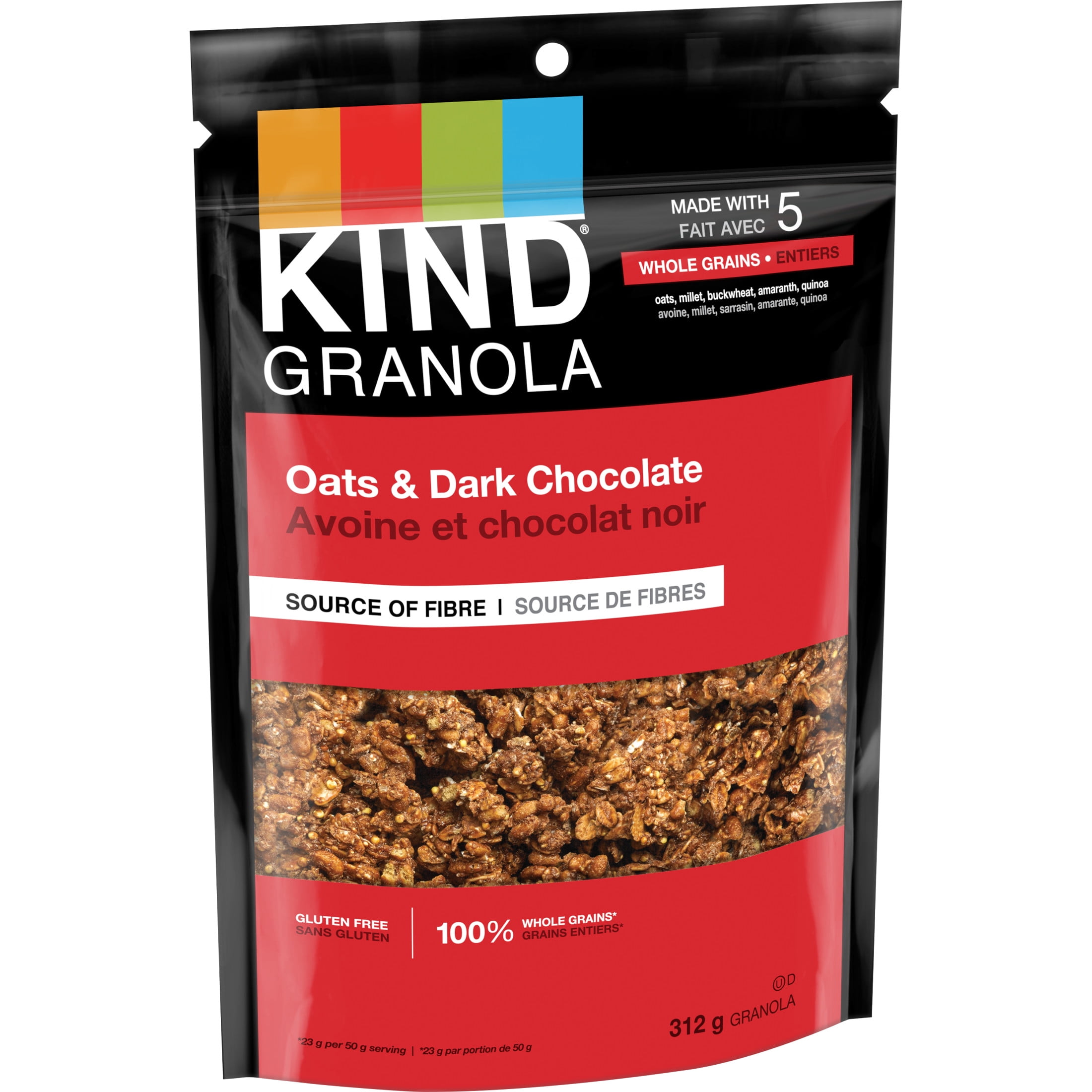 KIND Oats & Dark Chocolate Granola, 312g Bag, KIND Granola Dark Chocolate