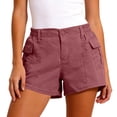 thumbnail image 2 of Wutalume Jeans for Women Plus Size Denim Shorts, Stretch Slim Fit Jean Shorts with Versatile Wash for Summer Casual Style,Pink L, 2 of 5