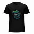 thumbnail image 2 of Green Dinosaur Anime Avatar T-shirt Cartoon T-shirt Funny Short Sleeve Unisex Tees, 2 of 5