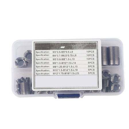 

2024 50Pcs Stainless Steel Inner Thread Self Tapping Thread Inserts Set Thread Reinforce Repair Tool g