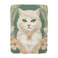 thumbnail image 1 of Blanca Purrington, Couverture en Sherpa pour Chat pour Chaleur Confortable, 50"x60 Pouces, 1 of 4