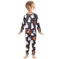 thumbnail image 6 of FORMRS Long Sleeve Top and Pants Pajama Set for Niños 2-Piece Sleepwear, Sizes 18M-8Y, White Halloween Ghosts, 6 of 6