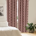thumbnail image 2 of Ambesonne Antique Oriental Window Curtains, Ethnic Art Flowers, Each 28" W x 63" L, Ruby Dark Blue, 2 of 4