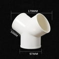 thumbnail image 1 of Luckyn 4in Ducting T/Y Splitter Connector for Extractor Fan Ventilation Duct Pipe Tube, 1 of 9