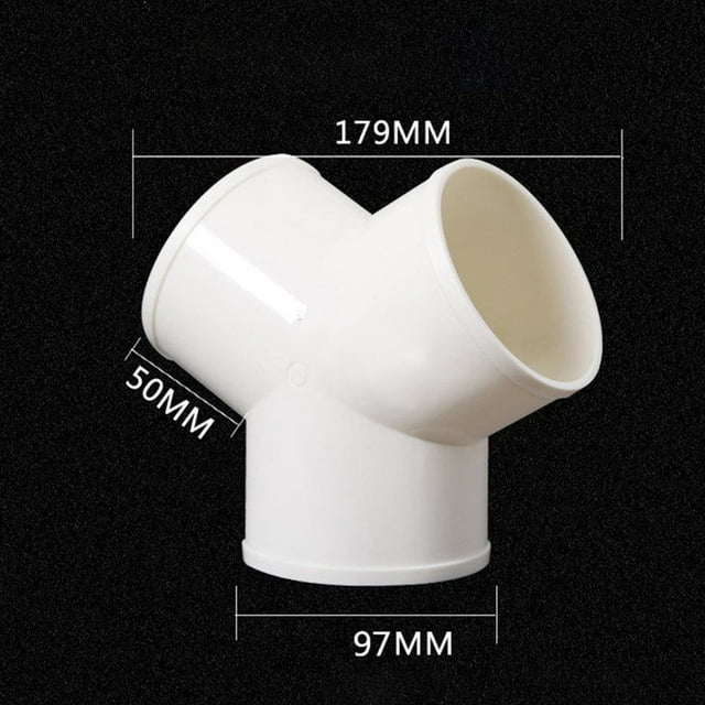 4In Ducting T/Y Splitter Connector for Extractor Fan Ventilation Duct Pipe Tube Y Shape 100Mm