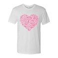 thumbnail image 2 of Wild Bobby, Pink Ribbon Heart, Breast Cancer Awareness, Men Premium Tri Blend Tee, Heather White, Medium, 2 of 5