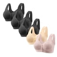 thumbnail image 1 of Puntoco Bralettes para mujer Sujetador fruncido sin aros de acero para mujer con copa fina y sujetador de encaje sexy ajustable Ropa interior, 1 of 2