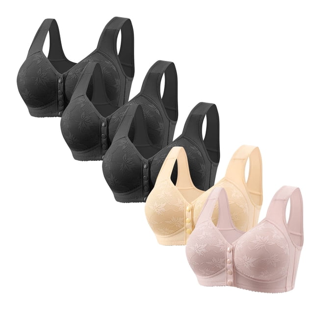 Puntoco Bralettes para mujer Sujetador fruncido sin aros de acero para mujer con copa fina y sujetador de encaje sexy ajustable Ropa interior