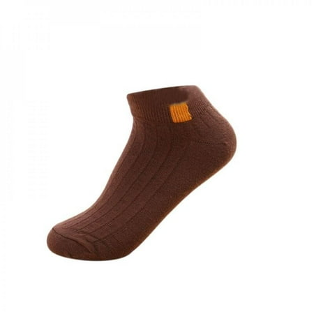 

Sales Promotion!Autumn Causal Solid Cotton Socks Women Ankle Sock Candy Colors Harajuku Socks Brown