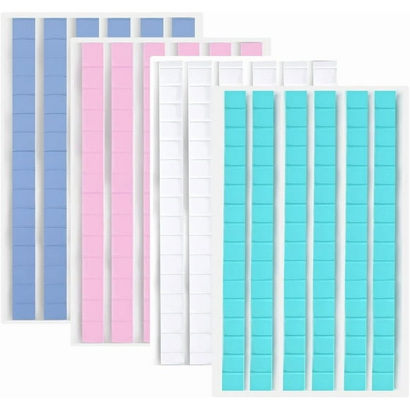 384 piezas de masilla adhesiva de 4 colores para póster, reutilizable, removible, de elasticidad total, para uñas postizas, herramienta de manicura adhesiva, plastilina antiadherente.