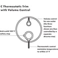 thumbnail image 2 of Hansgrohe 15752821 Ecostat Classic C Thermostatic Trim with Volume Control (Round) (Brushed Nickel), 2 of 4