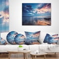 thumbnail image 4 of Designart Dramatic Sky Over Sunset Lake - Landscape Printed Throw Pillow - 12x20, 4 of 5