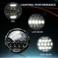 thumbnail image 4 of 2x DOT LED Diamond Projector 7" Inch Round Headlights For Ford Mustang 1965-1978, 4 of 6