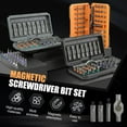 thumbnail image 3 of 42 in 1 Magnetic Screwdriver, 42 in 1 DIY Screwdriver Set, Ratchet Handle Detachable Versatile Toolkit, Multi Bit Ratcheting Screwdriver Set with Storage Case Repair Tool Kit (Black), 3 of 8