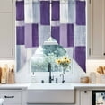 thumbnail image 4 of Abstract Gray Swag Curtain Valance for Windows, Purple Gradient Graffiti Color Block Modern Art Window Treatments Short Swag Topper for Kitchen Windows Bathroom Bedroom, 28"x36", 4 of 8