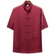 thumbnail image 1 of pstuiky camisetas camisas para hombre, Camisa informal de manga corta, cuello alto, lisa y cómoda para hombre ropa de hombre m, 1 of 4