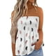 thumbnail image 1 of Verano camisetas sin mangas para las mujeres Camiseta sin mangas Bandeau sin tirantes a rayas para mujer, camiseta informal sin mangas para vacaciones de verano, camiseta holgada de tubo (Pink, S), 1 of 5