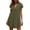 Army Green, variant on Women's Swimsuit Cover Up Shirt V Neck Short Sleeve Bathing Suit Coverups Summer Solid Color Beach Cover Ups Plus Size Swim Suit Dress Under 15 for Women