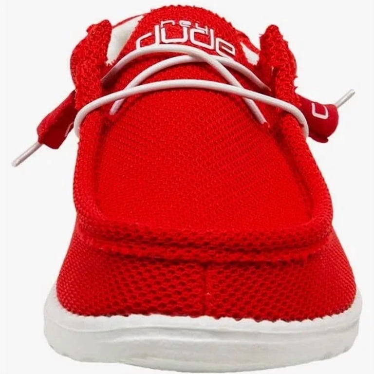 Hey Dude Wally Sox Neon High Risk Red Men\'s Shoes Loafers Size 9 Hey Dude Wally Sox Neon High Risk Red main image 4