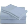thumbnail image 1 of 600 Thread Count 4 Piece Sheet Set 15 Inch Deep Pocket 100% Egyptian Cotton Color Light Blue Solid Size California King, 1 of 1