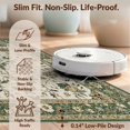 thumbnail image 6 of Design&I 6'x9' Washable Area Rug Sleek Flatweave Pet Friendly Boho Farmhouse Vintage Bouquet Ornate Emblems Bathroom Distressed for Queen Size Bedroom, Under Bed, 6 of 7