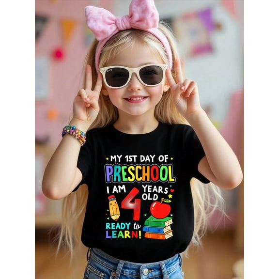 My First Day of Preschool Boys Girls 1st Day of Prek Kids T-Shirt