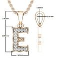 thumbnail image 4 of Dazzlingrock Collection 0.10 Carat (ctw) Round White Diamond Fancy Letter 'E' Initial Pendant 1/10 CT, 14K Rose Gold, 4 of 6