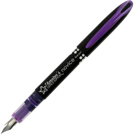 Thornton's Office Supplies Novice Disposable Fountain Pens Pack of 12 Medium Point nib with Purple Ink for Beginners and Experts Convenient & Easy To Use