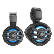 Kenwood XM77TBL 7.7 Inch 2 Way Marine & Powersports Tower Speakers Pair (Black)