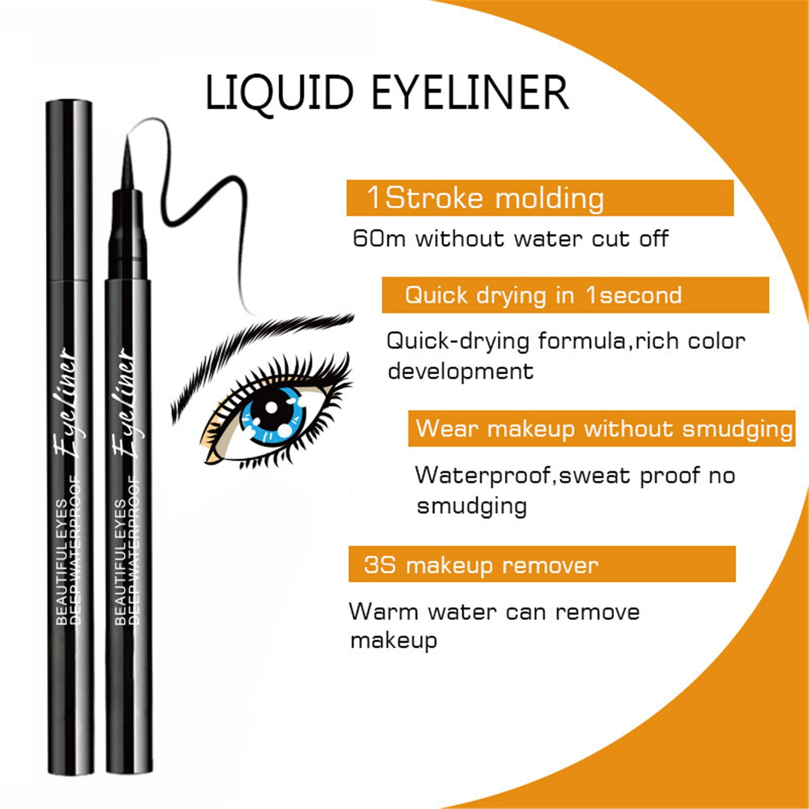 Lady Make up Beauty Highlighter Dry plus Liner Top Wipes Brow Power Zse18 Make Markers Liner Two Faced Woman Winged Liner Sticker Makeup Highlighter Pencil Sweat Roller Smooth