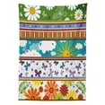thumbnail image 3 of Ambesonne Colorful Tablecloth Rectangular Table Cover, Vivid Daisies Sun, 60"x90", Multicolor, 3 of 4