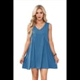 thumbnail image 1 of Vestido Mini Sin Mangas Azul XL, 1 of 7