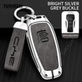 thumbnail image 4 of Zinc alloy+leather Car Key Case Cover For BYD Tang B 4 buttons Second Generation Dm Auto Protector Accessories, 4 of 9