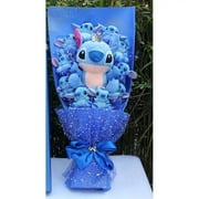 Lilo Stitch Plush Doll Toys Rose Bouquet Gift Box Stitch Soft Stuffed Dolls Stich Plush Bouquets for Kids Birthday Gifts 2