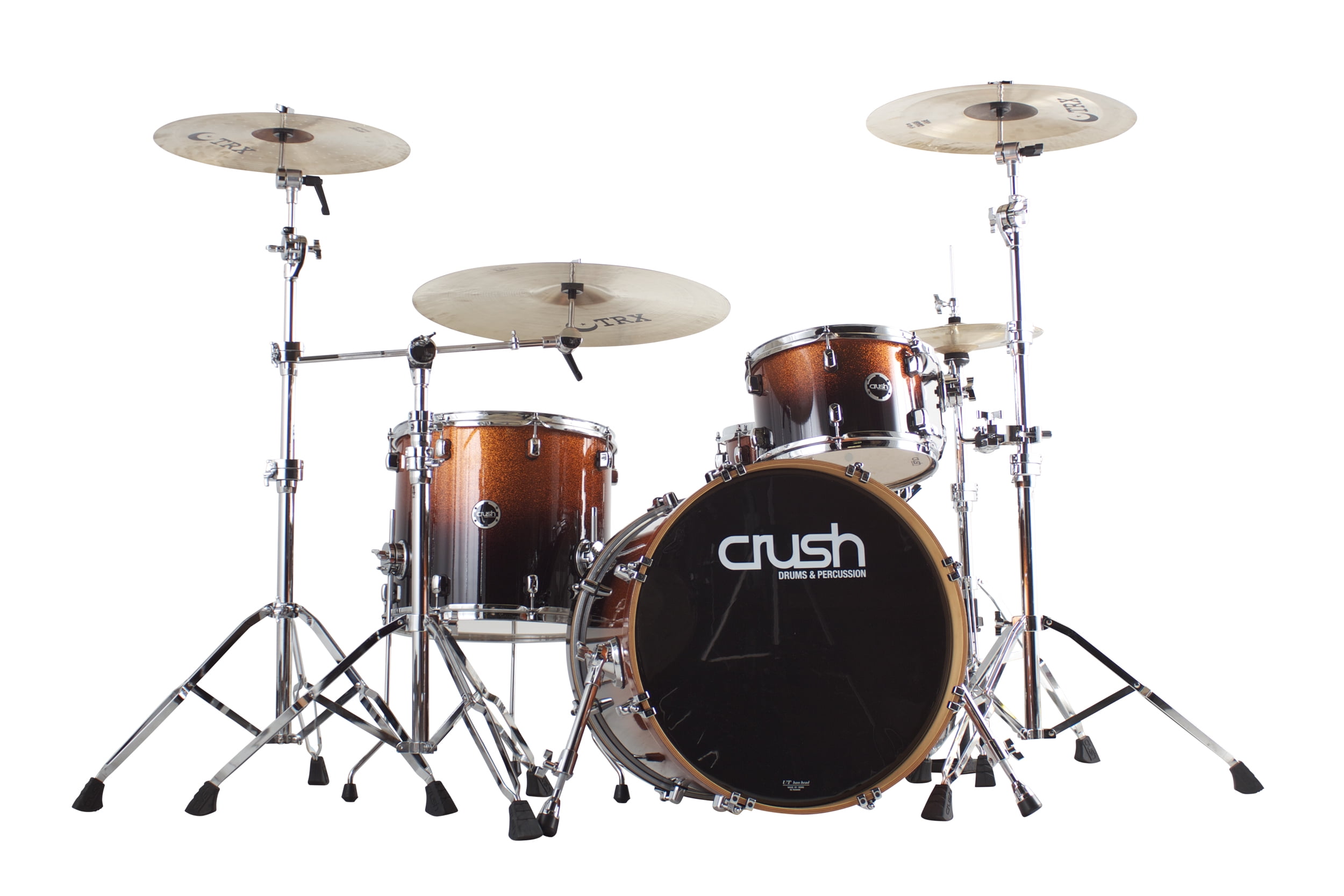 Crush Drums Sublime E3 Maple 4 Piece Shell Pack Copper Sparkle Black