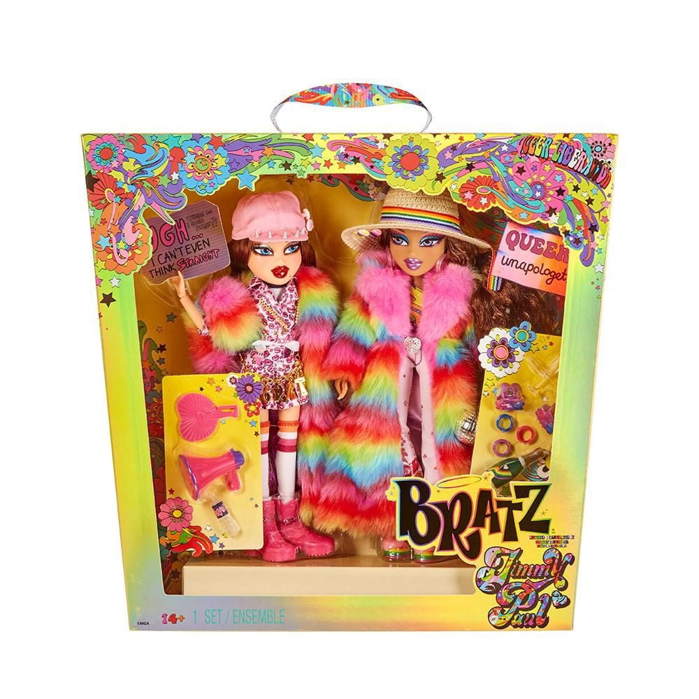 Poupées-mannequins BratzMD x JimmyPaul de série spéciale, paquet de 2 LGBTQ+, RoxxiMC et NevraMC