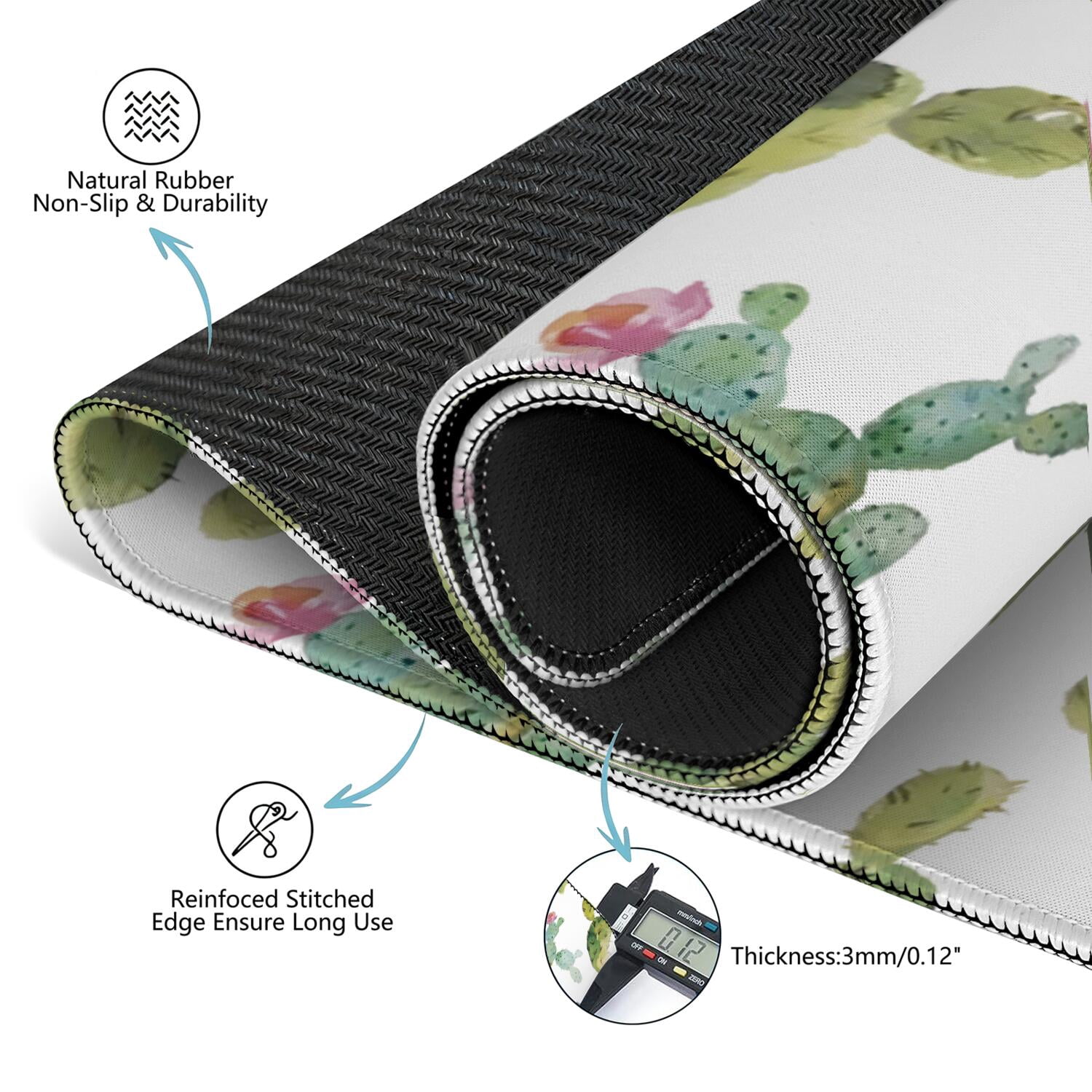 Large Square Plants Style Mahjong Mat 31.5x31.5 Inches Crafted from Durable Rubber Featuring Anti-Slip Grip Surface and Noise Dampening Technology for Multi-Game Use