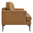 thumbnail image 2 of Modway Evermore Modern Style Vegan Leather and Metal Sofa in Tan, 2 of 8