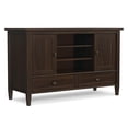 thumbnail image 2 of Simpli Home Warm Shaker 47 inch Wide Solid Wood TV Stand in Tobacco Brown For TVs up to 50 inches, 2 of 13