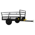 thumbnail image 1 of Gorilla Carts 25 Cu Ft Heavy-Duty ATV Trailer w/ Removable Sides, 1400 lb Capacity, Black, 1 of 10