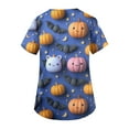 thumbnail image 4 of LHVUOA Halloween Scrub Tops for Women Nurse Uniforms Stretch Short Sleeve Nurse Scrubs Tee Cute Halloween Blouse T-Shirts Tee Tops, 4 of 5