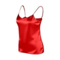 thumbnail image 4 of XIYON Womens Tank Tops 2026 Satin Camisole Top For Elegant V Neck Sleeveless Basic Tank Blouse Versatile Layering Staple Summer Fashion Clothing Classic, 4 of 7